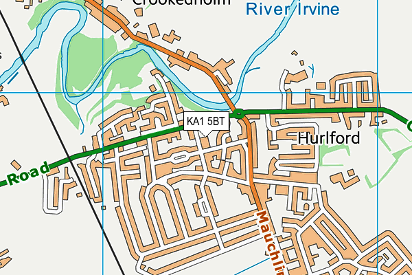 KA1 5BT map - OS VectorMap District (Ordnance Survey) KA1 5BT map - OS VectorMap District (Ordnance Survey)