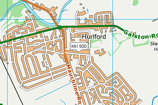 KA1 5DD map - OS VectorMap District (Ordnance Survey) KA1 5DD map - OS VectorMap District (Ordnance Survey)