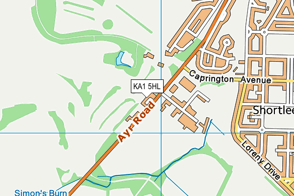 KA1 5HL map - OS VectorMap District (Ordnance Survey) KA1 5HL map - OS VectorMap District (Ordnance Survey)