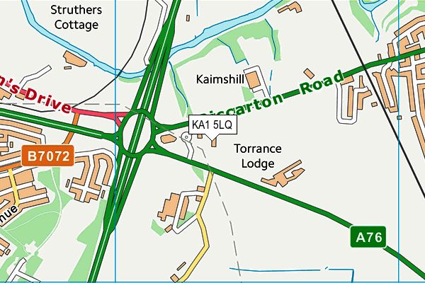 KA1 5LQ map - OS VectorMap District (Ordnance Survey) KA1 5LQ map - OS VectorMap District (Ordnance Survey)