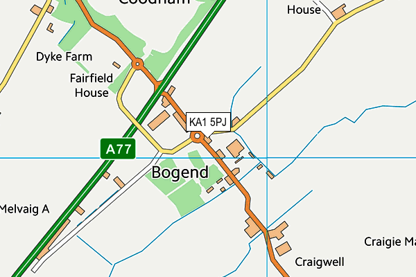KA1 5PJ map - OS VectorMap District (Ordnance Survey) KA1 5PJ map - OS VectorMap District (Ordnance Survey)