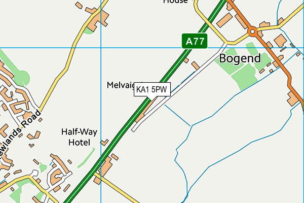 KA1 5PW map - OS VectorMap District (Ordnance Survey) KA1 5PW map - OS VectorMap District (Ordnance Survey)