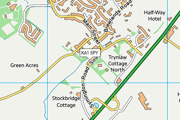 KA1 5PY map - OS VectorMap District (Ordnance Survey) KA1 5PY map - OS VectorMap District (Ordnance Survey)
