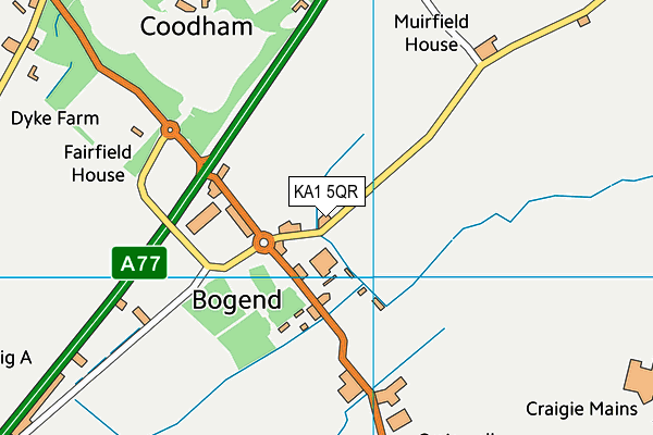 KA1 5QR map - OS VectorMap District (Ordnance Survey) KA1 5QR map - OS VectorMap District (Ordnance Survey)