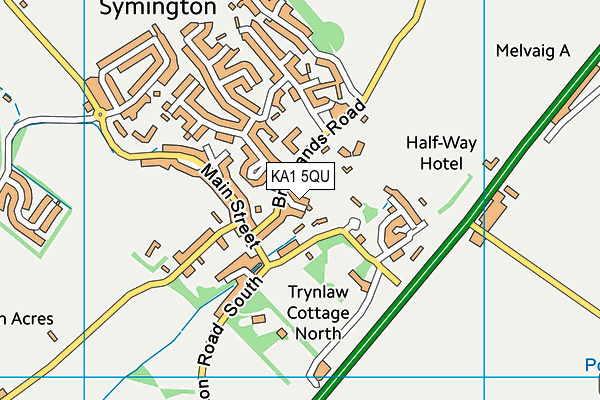 KA1 5QU map - OS VectorMap District (Ordnance Survey) KA1 5QU map - OS VectorMap District (Ordnance Survey)