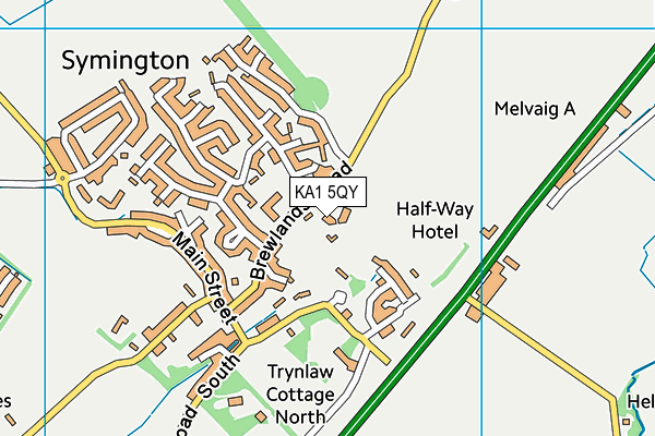 KA1 5QY map - OS VectorMap District (Ordnance Survey) KA1 5QY map - OS VectorMap District (Ordnance Survey)