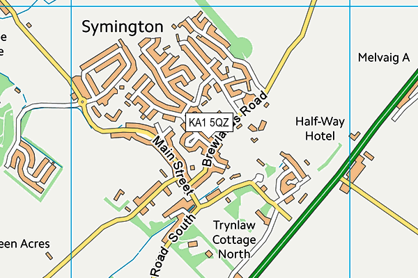 KA1 5QZ map - OS VectorMap District (Ordnance Survey) KA1 5QZ map - OS VectorMap District (Ordnance Survey)