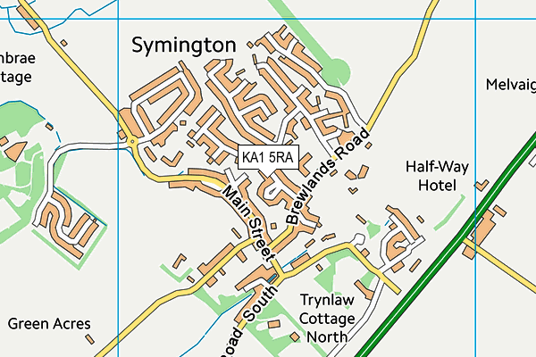 KA1 5RA map - OS VectorMap District (Ordnance Survey) KA1 5RA map - OS VectorMap District (Ordnance Survey)