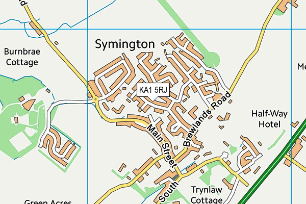 KA1 5RJ map - OS VectorMap District (Ordnance Survey) KA1 5RJ map - OS VectorMap District (Ordnance Survey)