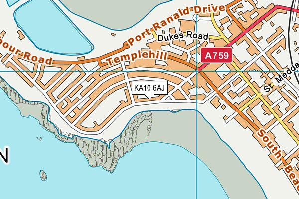 KA10 6AJ map - OS VectorMap District (Ordnance Survey) KA10 6AJ map - OS VectorMap District (Ordnance Survey)