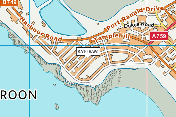 KA10 6AW map - OS VectorMap District (Ordnance Survey) KA10 6AW map - OS VectorMap District (Ordnance Survey)