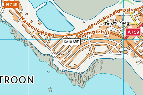 KA10 6BP map - OS VectorMap District (Ordnance Survey) KA10 6BP map - OS VectorMap District (Ordnance Survey)