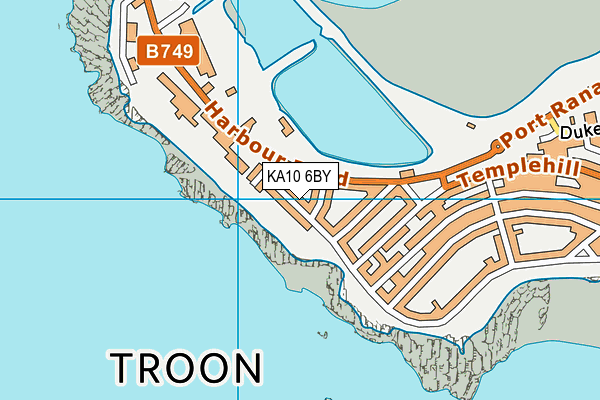 KA10 6BY map - OS VectorMap District (Ordnance Survey)