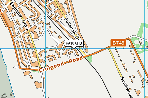 KA10 6HB map - OS VectorMap District (Ordnance Survey) KA10 6HB map - OS VectorMap District (Ordnance Survey)