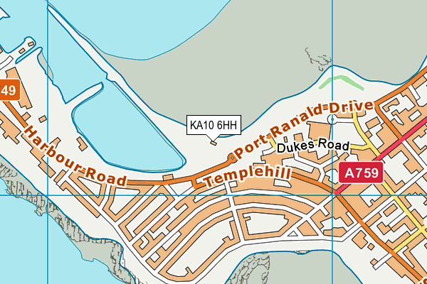 KA10 6HH map - OS VectorMap District (Ordnance Survey)