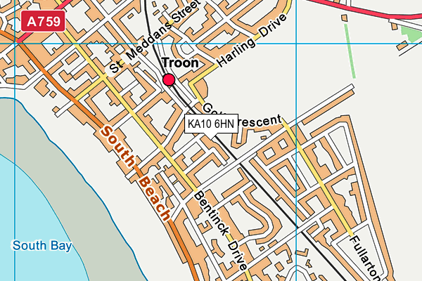 KA10 6HN map - OS VectorMap District (Ordnance Survey) KA10 6HN map - OS VectorMap District (Ordnance Survey)