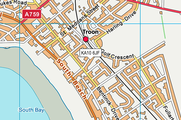 KA10 6JF map - OS VectorMap District (Ordnance Survey) KA10 6JF map - OS VectorMap District (Ordnance Survey)