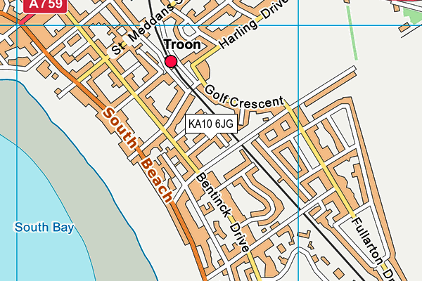 KA10 6JG map - OS VectorMap District (Ordnance Survey) KA10 6JG map - OS VectorMap District (Ordnance Survey)