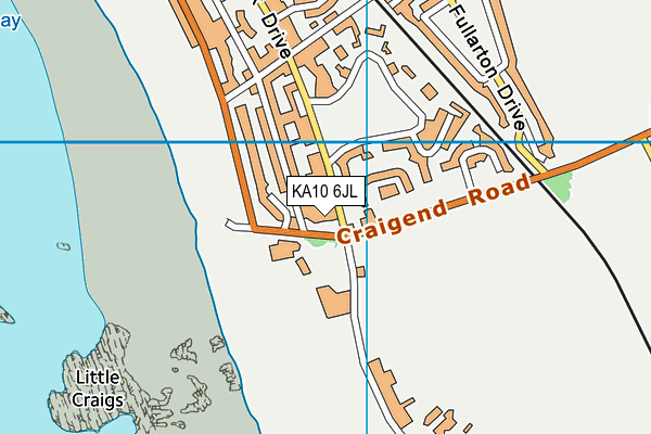 KA10 6JL map - OS VectorMap District (Ordnance Survey) KA10 6JL map - OS VectorMap District (Ordnance Survey)