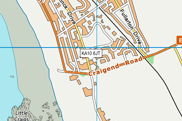 KA10 6JT map - OS VectorMap District (Ordnance Survey) KA10 6JT map - OS VectorMap District (Ordnance Survey)