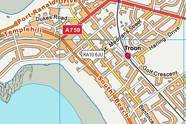 KA10 6JU map - OS VectorMap District (Ordnance Survey) KA10 6JU map - OS VectorMap District (Ordnance Survey)
