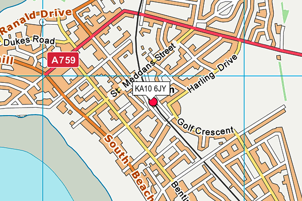 KA10 6JY map - OS VectorMap District (Ordnance Survey) KA10 6JY map - OS VectorMap District (Ordnance Survey)