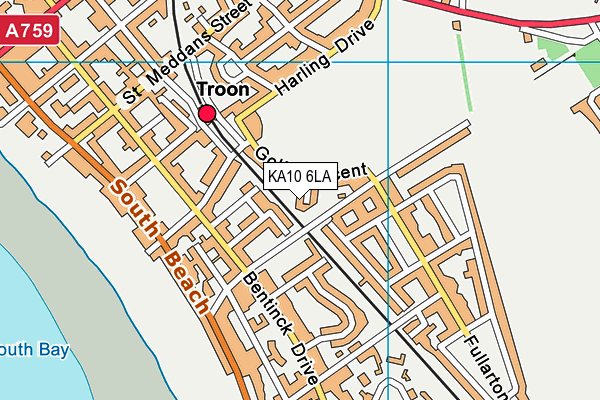 KA10 6LA map - OS VectorMap District (Ordnance Survey) KA10 6LA map - OS VectorMap District (Ordnance Survey)