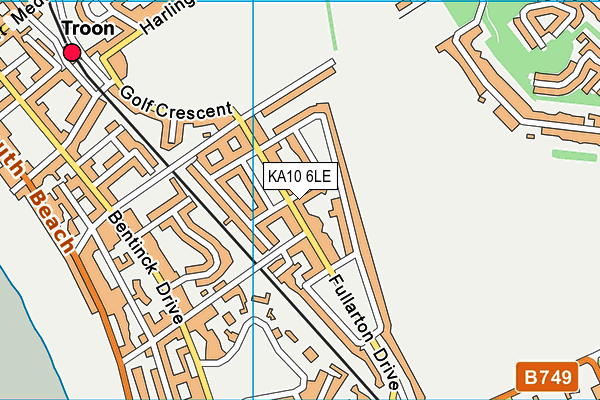 KA10 6LE map - OS VectorMap District (Ordnance Survey) KA10 6LE map - OS VectorMap District (Ordnance Survey)