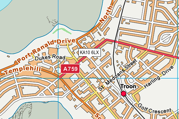 KA10 6LX map - OS VectorMap District (Ordnance Survey) KA10 6LX map - OS VectorMap District (Ordnance Survey)