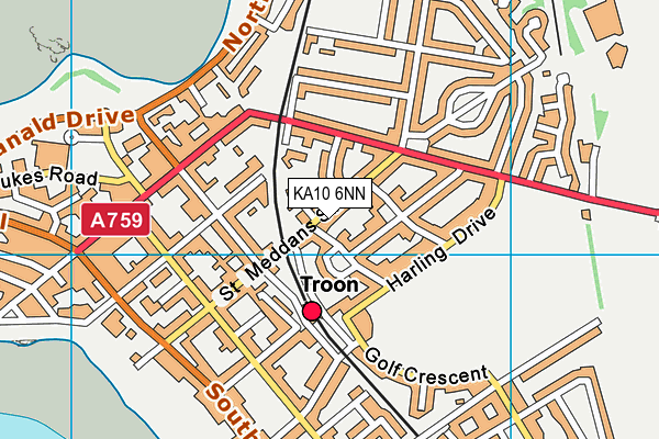 KA10 6NN map - OS VectorMap District (Ordnance Survey)