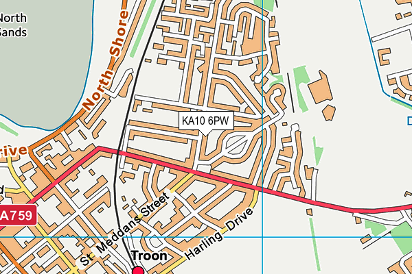 KA10 6PW map - OS VectorMap District (Ordnance Survey) KA10 6PW map - OS VectorMap District (Ordnance Survey)