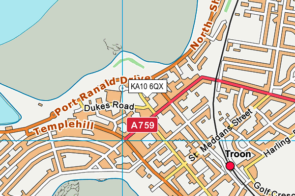 KA10 6QX map - OS VectorMap District (Ordnance Survey) KA10 6QX map - OS VectorMap District (Ordnance Survey)