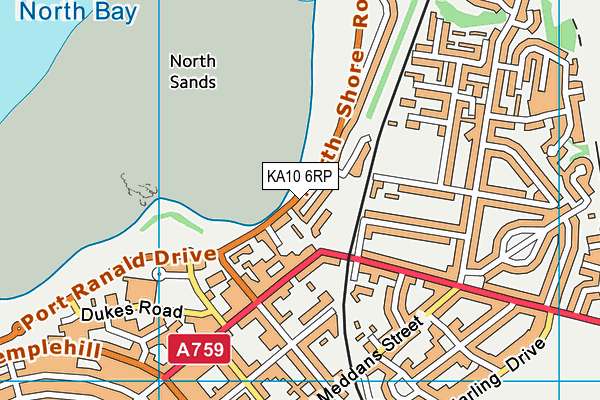 KA10 6RP map - OS VectorMap District (Ordnance Survey)