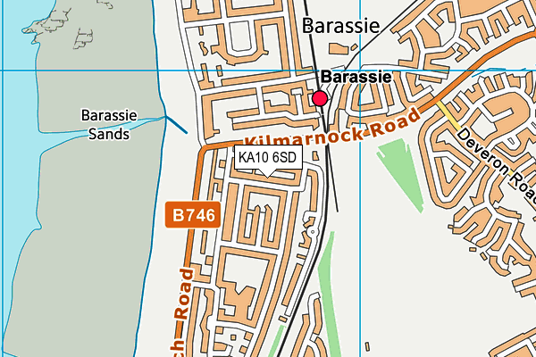 KA10 6SD map - OS VectorMap District (Ordnance Survey)