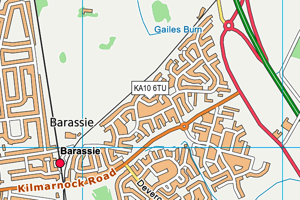 KA10 6TU map - OS VectorMap District (Ordnance Survey)
