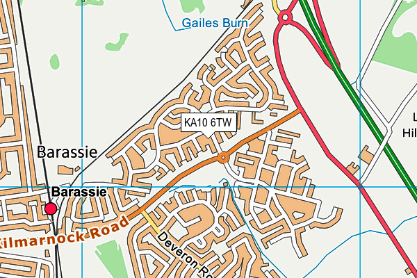 KA10 6TW map - OS VectorMap District (Ordnance Survey) KA10 6TW map - OS VectorMap District (Ordnance Survey)