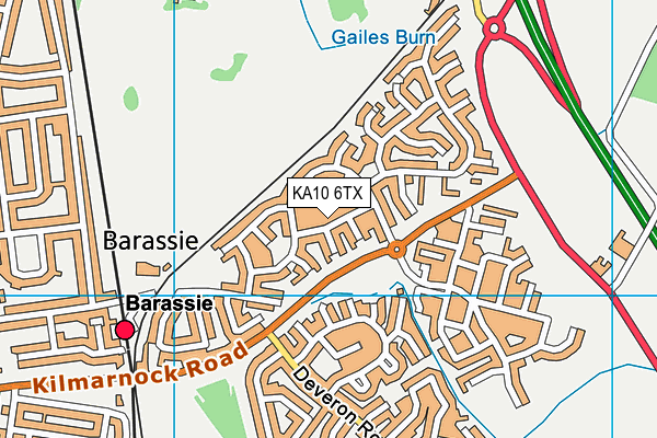 KA10 6TX map - OS VectorMap District (Ordnance Survey) KA10 6TX map - OS VectorMap District (Ordnance Survey)