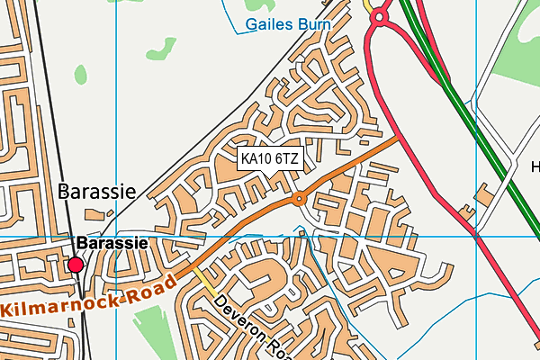 KA10 6TZ map - OS VectorMap District (Ordnance Survey) KA10 6TZ map - OS VectorMap District (Ordnance Survey)