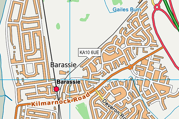 KA10 6UE map - OS VectorMap District (Ordnance Survey)