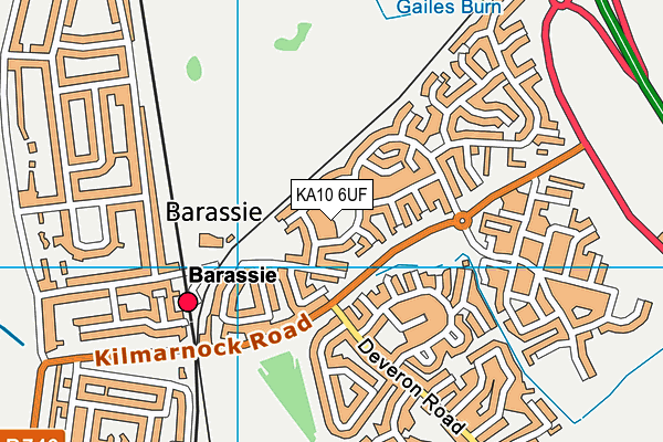 KA10 6UF map - OS VectorMap District (Ordnance Survey) KA10 6UF map - OS VectorMap District (Ordnance Survey)
