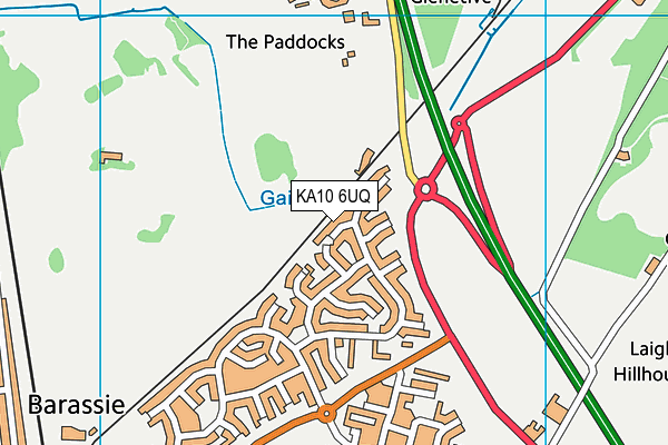 KA10 6UQ map - OS VectorMap District (Ordnance Survey)