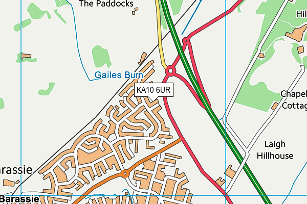KA10 6UR map - OS VectorMap District (Ordnance Survey) KA10 6UR map - OS VectorMap District (Ordnance Survey)
