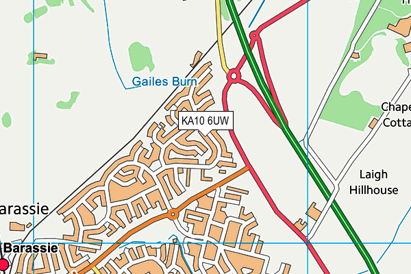KA10 6UW map - OS VectorMap District (Ordnance Survey) KA10 6UW map - OS VectorMap District (Ordnance Survey)