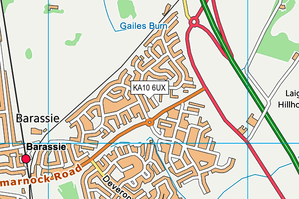 KA10 6UX map - OS VectorMap District (Ordnance Survey) KA10 6UX map - OS VectorMap District (Ordnance Survey)