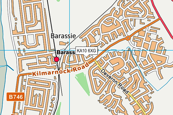 KA10 6XG map - OS VectorMap District (Ordnance Survey)