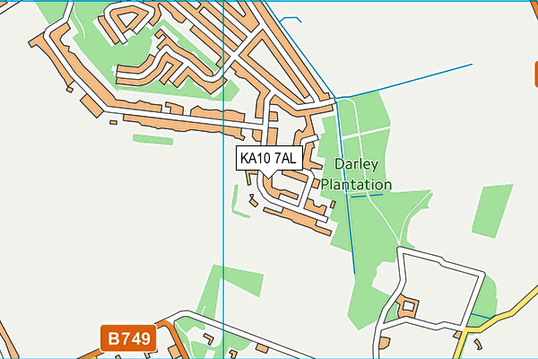 KA10 7AL map - OS VectorMap District (Ordnance Survey) KA10 7AL map - OS VectorMap District (Ordnance Survey)