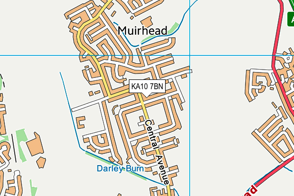 KA10 7BN map - OS VectorMap District (Ordnance Survey) KA10 7BN map - OS VectorMap District (Ordnance Survey)
