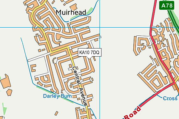 KA10 7DQ map - OS VectorMap District (Ordnance Survey) KA10 7DQ map - OS VectorMap District (Ordnance Survey)