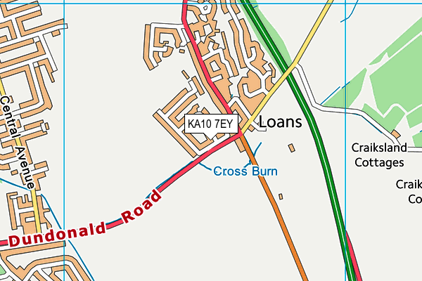 KA10 7EY map - OS VectorMap District (Ordnance Survey)