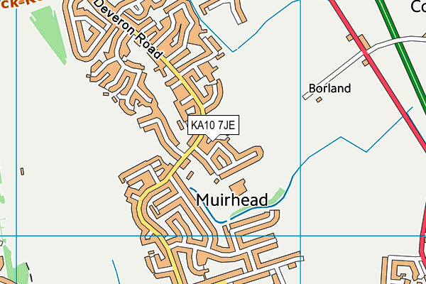 KA10 7JE map - OS VectorMap District (Ordnance Survey) KA10 7JE map - OS VectorMap District (Ordnance Survey)